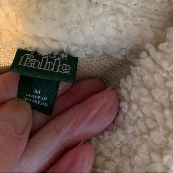 Wild Fable Cream Teddy Shacket with Button Accents - Picture 2 of 4